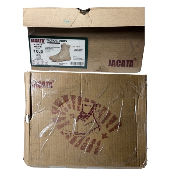 Jacata H20514 Mens Tactical Military Work Boots Sand Tan Suede Side Zip Sz 10.5 - Picture 5 of 14
